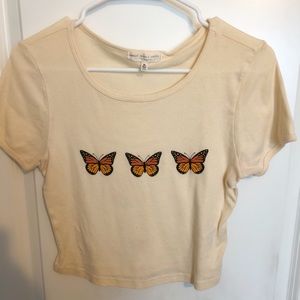 Urban outfitters butterfly crop top